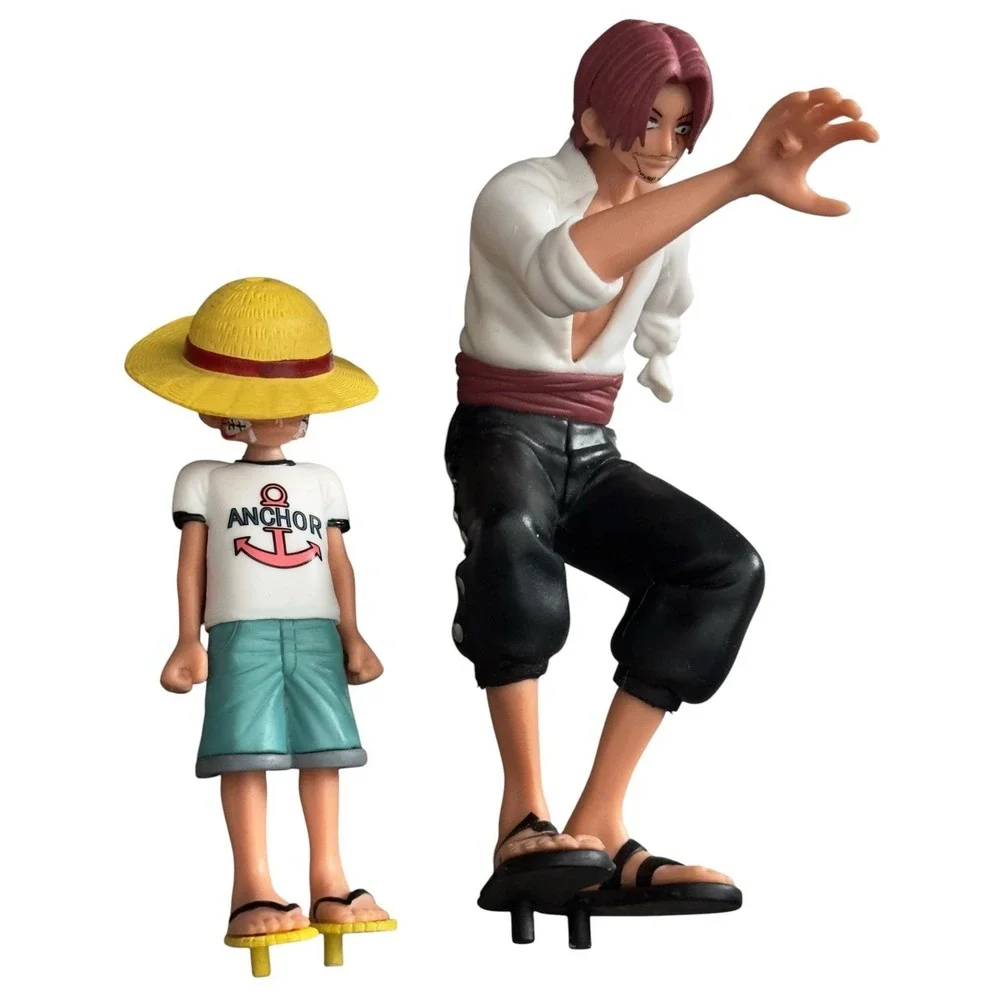 One Piece Anime Figure Shanks and Kid Luffy Action Figure‎ Statue Toy READ